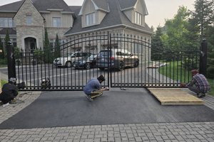 Puerta Batiente de Hierro Forjado para Entrada de Vehículos, Puertas Batientes para Villas, Sistema de Puerta de Acero de Seguridad, Galvanizado, con Recubrimiento en Polvo, Duradero y Ecológico - Product Image 6