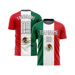 Maillot de football rouge, blanc et vert pour homme, manches courtes, léger, respirant, pour l'entraînement sportif et les tenues d'équipe - Product Image 1