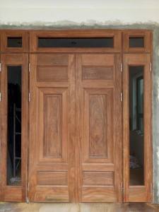 Puertas de Madera de Teca, Roble y Nogal de Vietnam, Puerta Principal Moderna, Mejor Precio, Puertas de Entrada Interiores y Exteriores Residenciales Personalizadas - Product Image 2