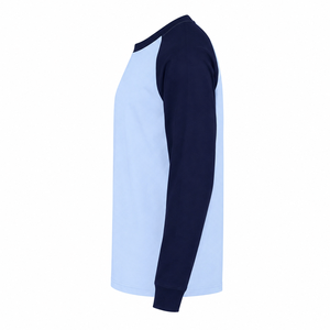 Premium Men's 100% Cotton Long <b>Sleeve</b> <b>Raglan</b> <b>T</b> <b>Shirt</b> Lightweight Breathable Anti-UV Quick Dry OEM ODM Customizable - Product Image 3