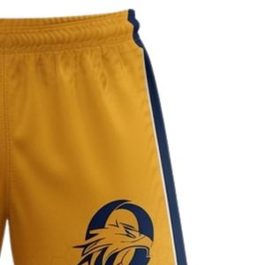 Pantalones Cortos de Lacrosse Unisex en Dorado y Azul Marino, de Poliéster, Ajuste Atlético, Ligeros, Uniformes Deportivos, Ropa para Entrenamiento y Partidos de Equipo - Product Image 5