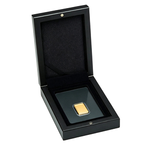 Singolo lingotti coniati scatola di vernice per imballaggio in legno Mdf prezioso raccoglitore barra d'oro in chiaro Blister custodia per carte - Product Image 1