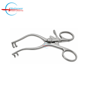 Retractor manual Mollison autoestático para niños - 13 cm de longitud - 2x2 puntas afiladas de 12 mm de profundidad - Retractor curvo para cirugía plástica - Product Image 1