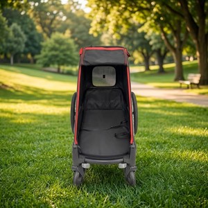 Poussette/remorque pliable pour grands chiens en alliage d'aluminium pour extérieur, série KS-6200, OEM/ODM, suspension indépendante, capacité maximale 45-50 kg - Product Image 4