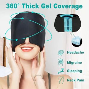 Maschera per gli occhi con sollievo di 360 gradi in Gel Cappello per terapia del freddo caldo per Stress da emicrania e mal di testa - Product Image 2