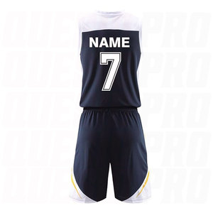 Ensemble de maillot et short de basketball respirant et à séchage rapide, bleu saphir, vente en gros, logo personnalisé, uniforme de basketball - Product Image 2