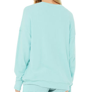 Nuevo Diseño Otoño Invierno Sudaderas Lisas Holgadas de Moda, Sudaderas Oversize con Cuello Redondo para Mujer - Product Image 3