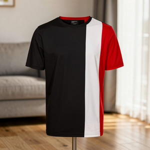 T-shirt en jersey de coton uni 220g bicolore à manches courtes col rond écologique vente en gros personnalisé Birlag Sports - Product Image 2