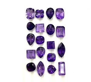 Natural African Amethyst Mixed Cut Shape Loose Gemstone Mixed Sizes, Purple Semi-Precious Stone for Jewelry Making - Product Image 2