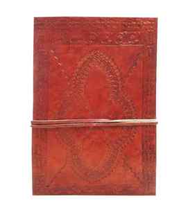 Embossed Leather Journal <b>Notebook</b> with Wrap Closure | Refillable Writing <b>Diary</b> for Travel & Sketching Refillable <b>Diary</b> <b>Notebook</b> - Product Image 2