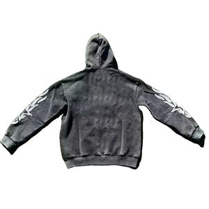 Fabricantes de Chándales Deportivos con Cierre y Lavado Ácido para Hombre, Chándales Holgados Extra Grandes para Hombre, Ropa Deportiva Lisa con Cierre y Hombros Caídos para Hombre - Product Image 5