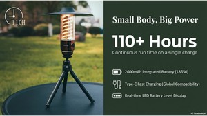 Lanterne de Camping Rétro Type-C Rechargeable, Lampe de Tente d'Urgence Étanche, Couverture d'Atmosphère Chaude, Batterie pour la Pêche - Product Image 2