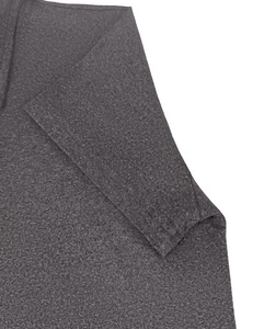 Women's Gray Solid Short Sleeve for Shirt Casual Breathable Eco-Friendly Quick Dry Jersey Woven Regular Length - Product Image 6