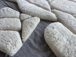 Tapis durables en laine/soie tuftés à la main pour les sols du salon et de la salle à manger |   Tapis modernes à poils longs - Doux, confortables et lavables - Product Image 4