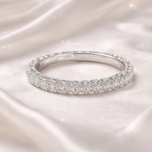 Anillo de Compromiso de Lujo Unisex de Alta Gama, con Diamante Natural Blanco de Color D, Chapado en Oro y Plata, Personalizable - Product Image 4