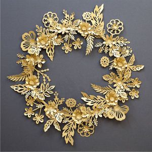 Guirnalda Floral Metálica Antigua para Pared, Hecha a Mano, de Hierro, para Decoración del Hogar, Bodas, Decoración Rústica para Interiores y Exteriores - Product Image 5