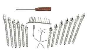 Juego de Placas Tibiales Mediales Ortopédicas Premium con Bloqueo de 3.5mm, 6-12H R+L, con Tornillos para Cirugía de Fracturas, Implantes de Acero Inoxidable - Product Image 2