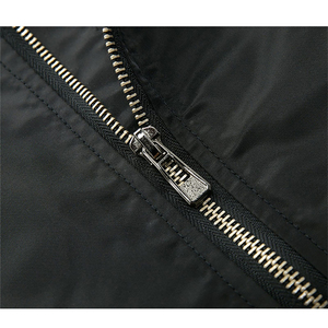 Blouson Bomber Noir Premium pour Homme, Style Urbain, Extérieur en Laine, Polyester/Nylon, Col Montant, Fermeture Éclair, Écologique, Respirant, Séchage Rapide - Product Image 6