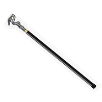 TOMBOLA SPORTS Canne de marche de luxe en laiton antique, tête de serpent, poignée argentée, durable, légère, capacité 750g, verrouillage par torsion