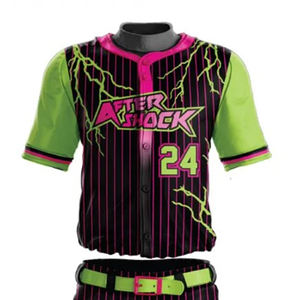 Conjunto de Uniforme de Béisbol Personalizado al por Mayor, Transpirable, Tallas Grandes, de Secado Rápido, en Poliéster, para Equipos, Verano, de Fábrica - Product Image 2