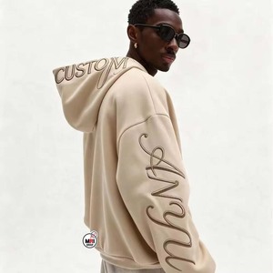 Sudadera con capucha estampada Emotion para hombre, estilo urbano oversize, con cremallera, venta al por mayor, patrón en blanco y negro, tejido de poliéster, estilo otoñal - Product Image 2