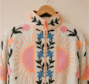 Chaqueta Acolchada Reversible de Algodón 100% Puro, Color Rosa Bebé, Estilo Jaipuri, Hecha a Mano, Ecológica, para Mujer, Moda, Fiesta - Product Image 2