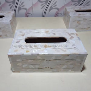 Caja de Pañuelos de Nácar Hecha a Mano, Porta Servilletas de Lujo con Incrustaciones de Nácar, Estuche para Pañuelos Más Vendido al por Mayor - Product Image 5