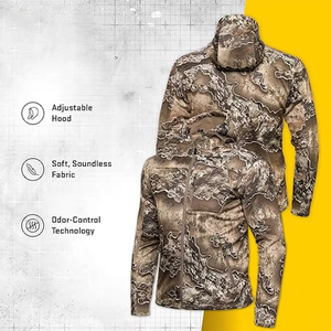 Veste de chasse imperméable unisexe en softshell respirant camouflage, vente en gros d'usine, tendance pour la chasse - Product Image 5