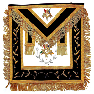 Tablier maçonnique canadien brodé sur mesure, fabriqué en usine, avec dentelle à coudre, pour la franc-maçonnerie - Product Image 1