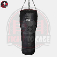 Sac de frappe d'angle pour boxe en cuir noir pur, résistant aux déchirures, avec rembourrage EPE haute résistance pour absorption des chocs