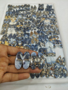 Alta calidad Natural maligana jaspe precio al por mayor de piedras preciosas sueltas maligana jaspe cabujón para la fabricación de joyas par - Product Image 3