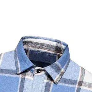 Chemise à carreaux boutonnée pour homme en coton brossé doux, chemise décontractée pour l'extérieur, fabricant OEM pour l'exportation - Product Image 6