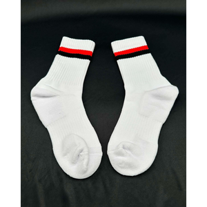 Chaussettes de sport pour hommes en coton et élasthanne, à rayures personnalisées, antidérapantes, de haute qualité, tricotées, pour équipe, club, tennis, course à pied - Product Image 5