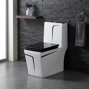 WC monobloc en céramique à siphon, double chasse, à poser au sol, pour salle de bain de luxe - Product Image 1