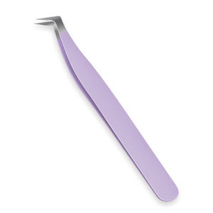 Pinzas Antiestáticas Antideslizantes para Pestañas, con Punta de Fibra en Ángulo de 90 Grados, para Mega Volumen, Pinzas de Precisión para Extensión de Pestañas para Uso en Salón - Product Image 1