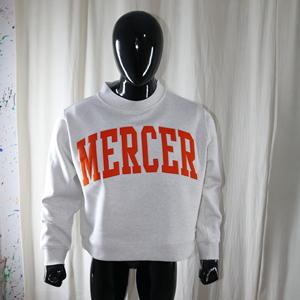 Sweat-shirt à col montant gris cendré MERCER, 100% ORANGE, broderie appliquée, col large, URBAN PRODUCTIONS - Product Image 3