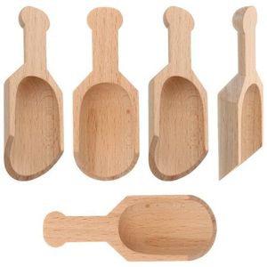 Cuchara de Madera Ecológica de Grado Alimenticio con Mangos Largos y Cortos, Capacidades de 10-30 ml para Café, Azúcar, Sal e Ingredientes Secos - Product Image 3