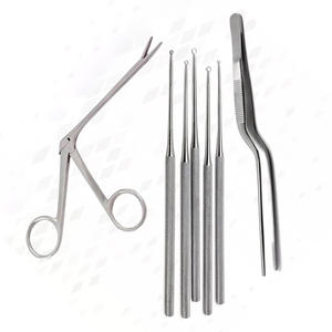 Set 5 Steel Ear Tools Alligator Forceps Bayonet Adson Forceps 3 Billeau Ear Loop Curettes ENT Foreign Mol By <b>Blush</b> Surgical - Product Image 4