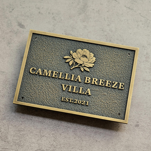 Custom Brass <b>Plaques</b> Personalized Metal Nameplates Commemorative Gift <b>Plaques</b> Historical Building Signs Durable Outdoor Door - Product Image 1
