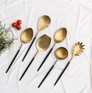 Stainless Steel <b>Serving</b> <b>Spoons</b> with Elegant Leaf-Shaped Handles Premium Dining Special Occasion Serveware - Product Image 3