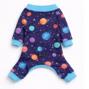 Pyjama pour chien imprimé planètes et espace, vêtements de nuit doux et extensibles pour animaux de compagnie, respirants et confortables, pour toutes les saisons, pour chiens de petite et moyenne taille, vêtements d'intérieur - Product Image 5
