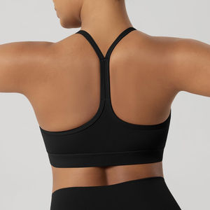 Nouvelle arrivée, soutien-gorge de sport pour femme de bonne qualité, respirant, avec logo sur le devant, maintien élevé, pour yoga, fitness et gym. - Product Image 2
