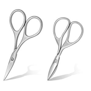 Ciseaux à ongles professionnels pliables pour droitiers, lames courbées en acier inoxydable, manche en acier, coupe précise des cuticules - Product Image 4
