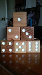 Indoor <b>Games</b> Accessory for Kid Premium Design <b>Game</b> Square Wooden Dice-7-Piece Eco-Friendly Classic Wooden Dice Hot Seller - Product Image 2