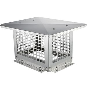 Coperchio per Camino in Acciaio Inox 304, 13 x 9 Pollici, Pratico Copri-Caminetto per Stufe di Ville, Facile Installazione, Non Facile da Rovinare - Product Image 1