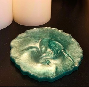 Resin Drink Mat Set Stylish Coasters Elegant <b>Table</b> <b>Protectors</b> Durable Premium Dining Surface Accessories - Product Image 1