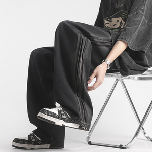 Jeans Boyfriend Personnalisés Respirants Imperméables Légers en Denim Délavé avec Bretelles Ajustables en Tissu Spandex/Coton – Fournisseur OEM - Product Image 1