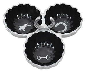 Juego de Cuencos y Platos con Diseño de Herradura, Estilo Floral, Esmalte Negro, para Servir, Regalo, Suministros para Hoteles y Restaurantes, Grado Alimenticio - Product Image 3