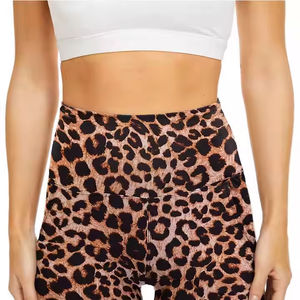 Leggings Deportivos de Cintura Alta con Diseño Sólido para Mujer, Leggings de Yoga Suaves Personalizados con Decoración de Malla, Material Sólido, Venta al Por Mayor - Product Image 6