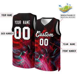 Uniformes de Baloncesto de Secado Rápido al Por Mayor de Fábrica, Camisetas de Baloncesto Personalizadas de Malla, Transpirables, Estampadas, para Jóvenes y Tallas Grandes - Product Image 3